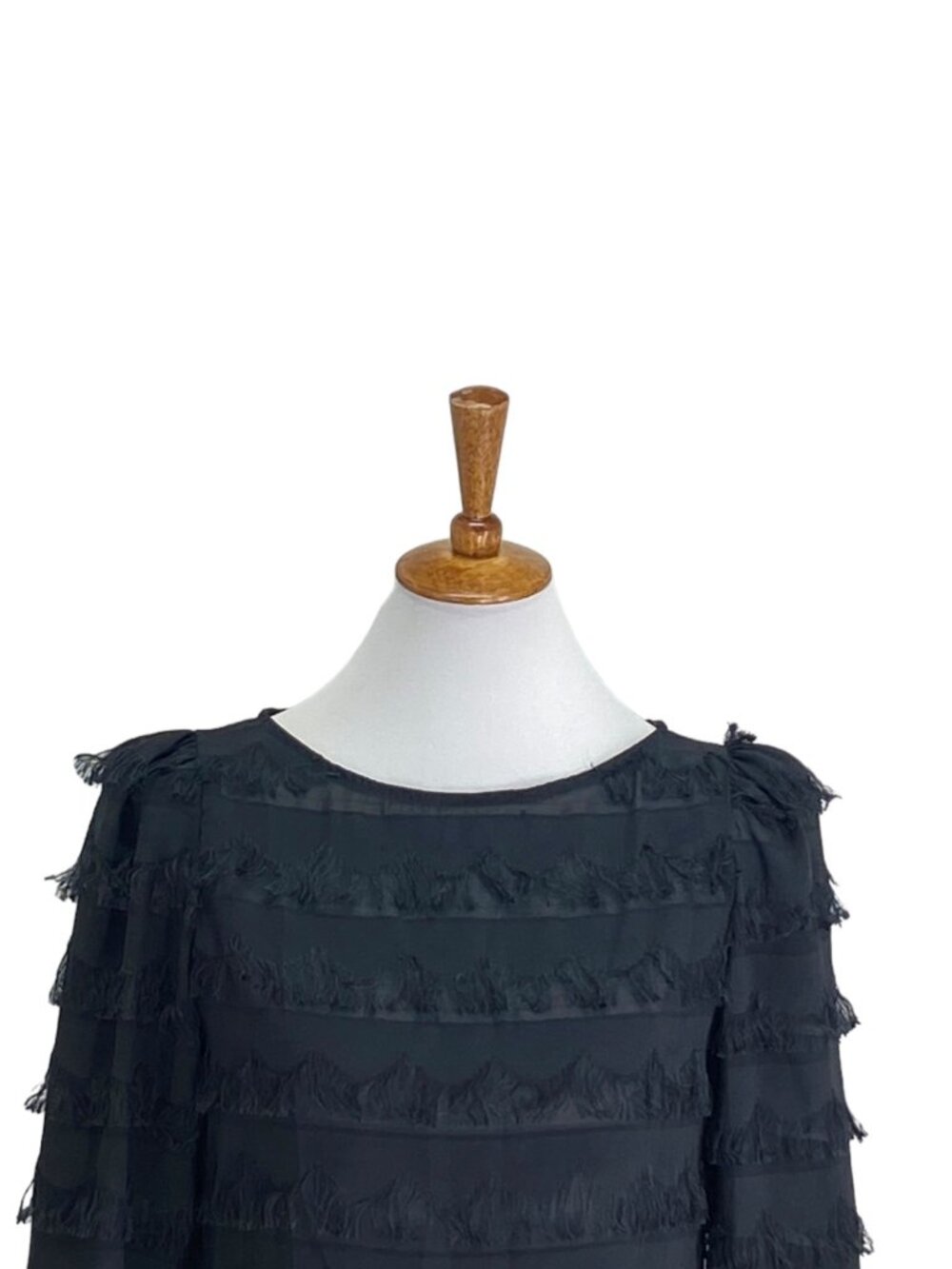 California Spice Eyelash Blouse Black Size M Vintage Hippie Boho 80’s Glam Retro - Picture 5 of 14